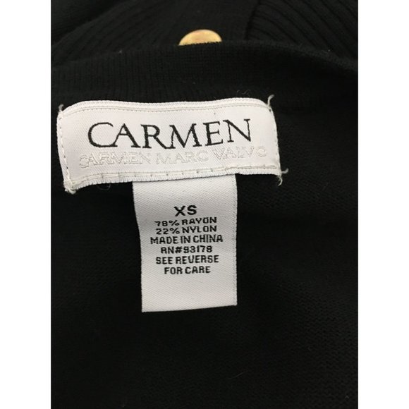 ❌SOLD❌ Carmen Marc Valvo Black Cardigan size XS - Picture 6 of 6